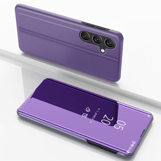 Handyhülle für Samsung Galaxy S26 Plus Spiegel Flipcase Lila