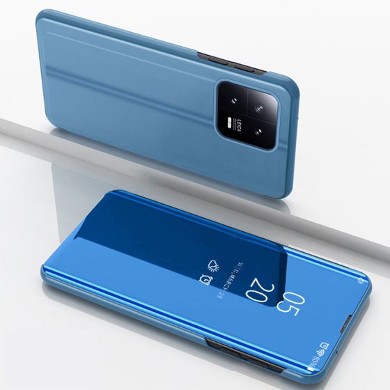 Spiegel Handyhülle für Xiaomi 13 Pro Hülle Handytasche Flipcase Blau