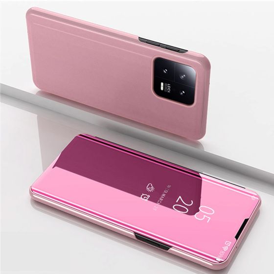 Spiegel Handyhülle für Xiaomi 13 Pro Hülle Handytasche Flipcase Rosa