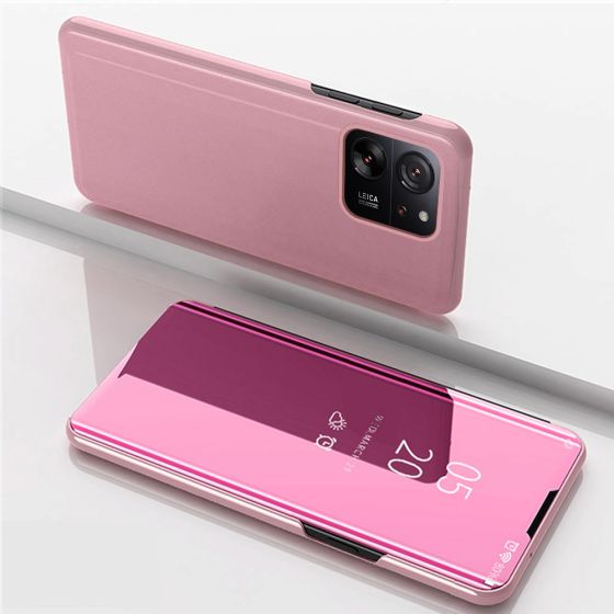 Handyhülle für Xiaomi 13T Pro Handytasche Spiegel Flipcase Rosa