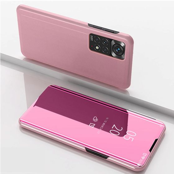 Spiegel Handyhülle für Xiaomi Redmi Note 11 Hülle Handytasche Flipcase Rosa