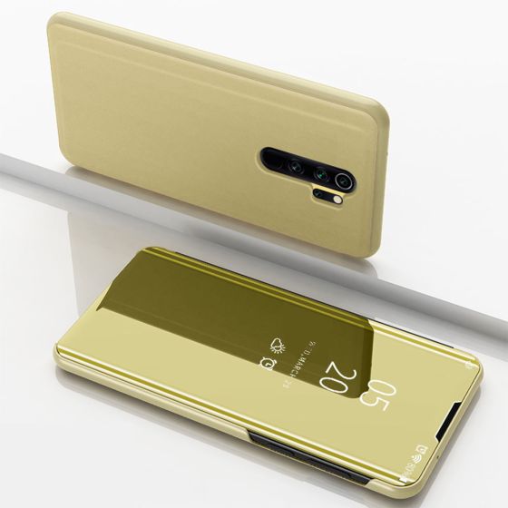 Spiegel Handyhülle für Xiaomi Redmi Note 8 Pro Flipcase Gold