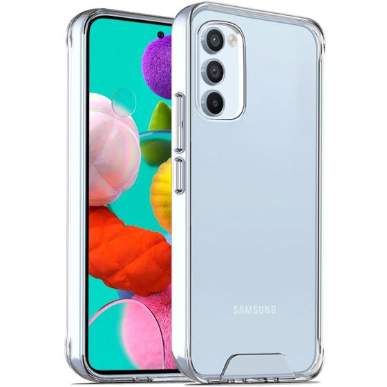 Transparente kristallklare Hülle für Samsung Galaxy A51 Hybrid Case mit weichem Rahmen und robuster Rückseite