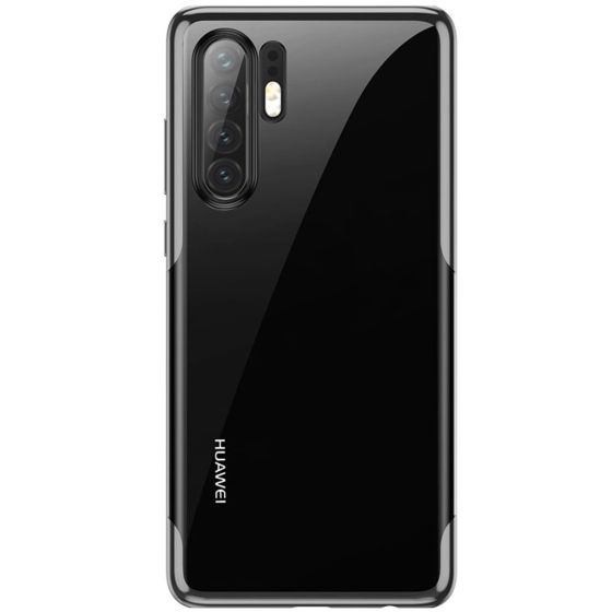 Transparente Hülle für Huawei P30 Pro New Edition mit schwarzen Rahmen