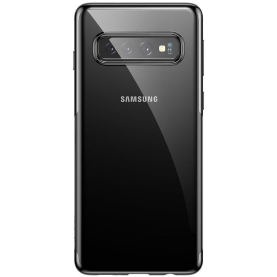 Transparente Schutzhülle für Samsung Galaxy S10e mit schwarzen Rahmen 