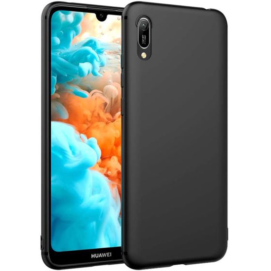 Ultra Slim Case fuer Huawei Y6 2019 Schutzhuelle in Schwarz