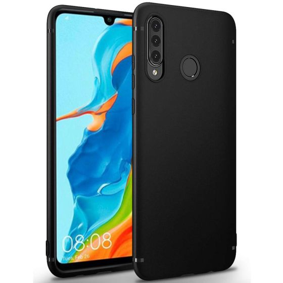 Ultra Slim Silikon Case für Huawei P30 Lite New Edition - Schwarz | Ohne Versandkosten | handyhuellen-24.de