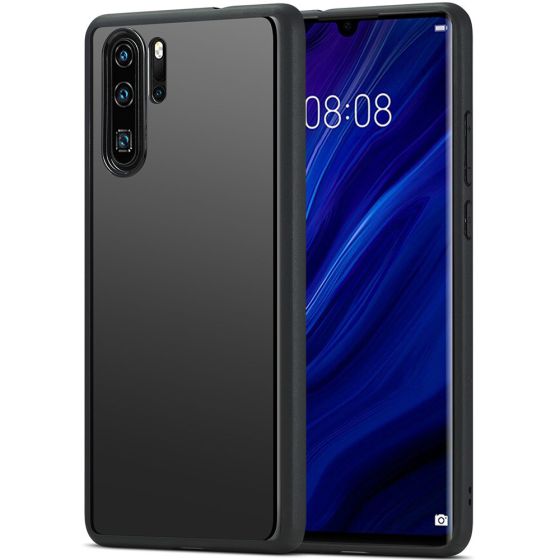 Transparente kristallklare Hülle für Huawei P30 Pro Case mit schwarzen Rahmen