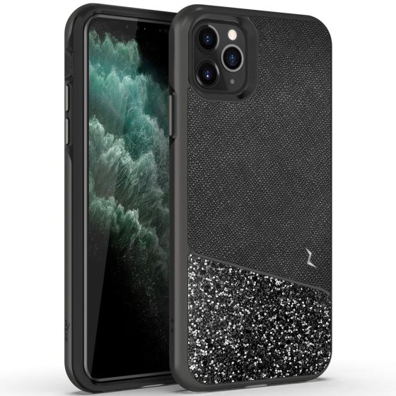 Hülle für iPhone 11 Pro Max Schwarz / Glitzer 