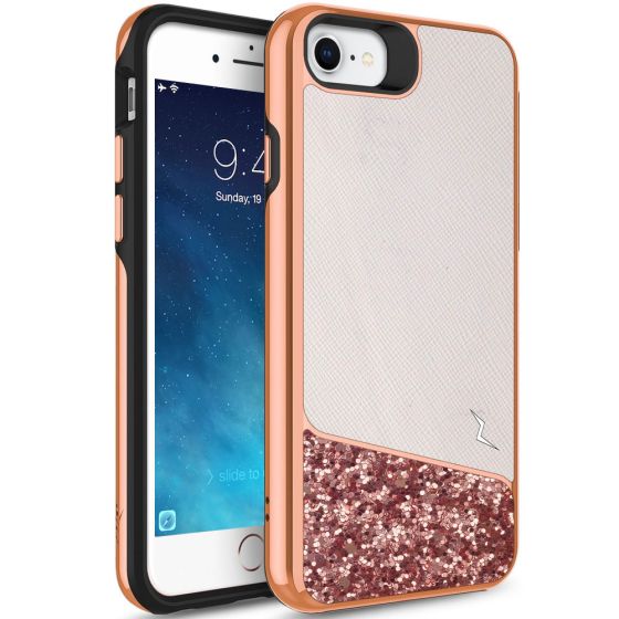 Handyhülle für iPhone 7 Rosa / Glitzer