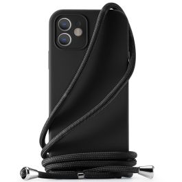 Handyhülle Mit Kette Für IPhone 12/12 Pro – Mit Ringständer, Stoßfest, Schwarz
